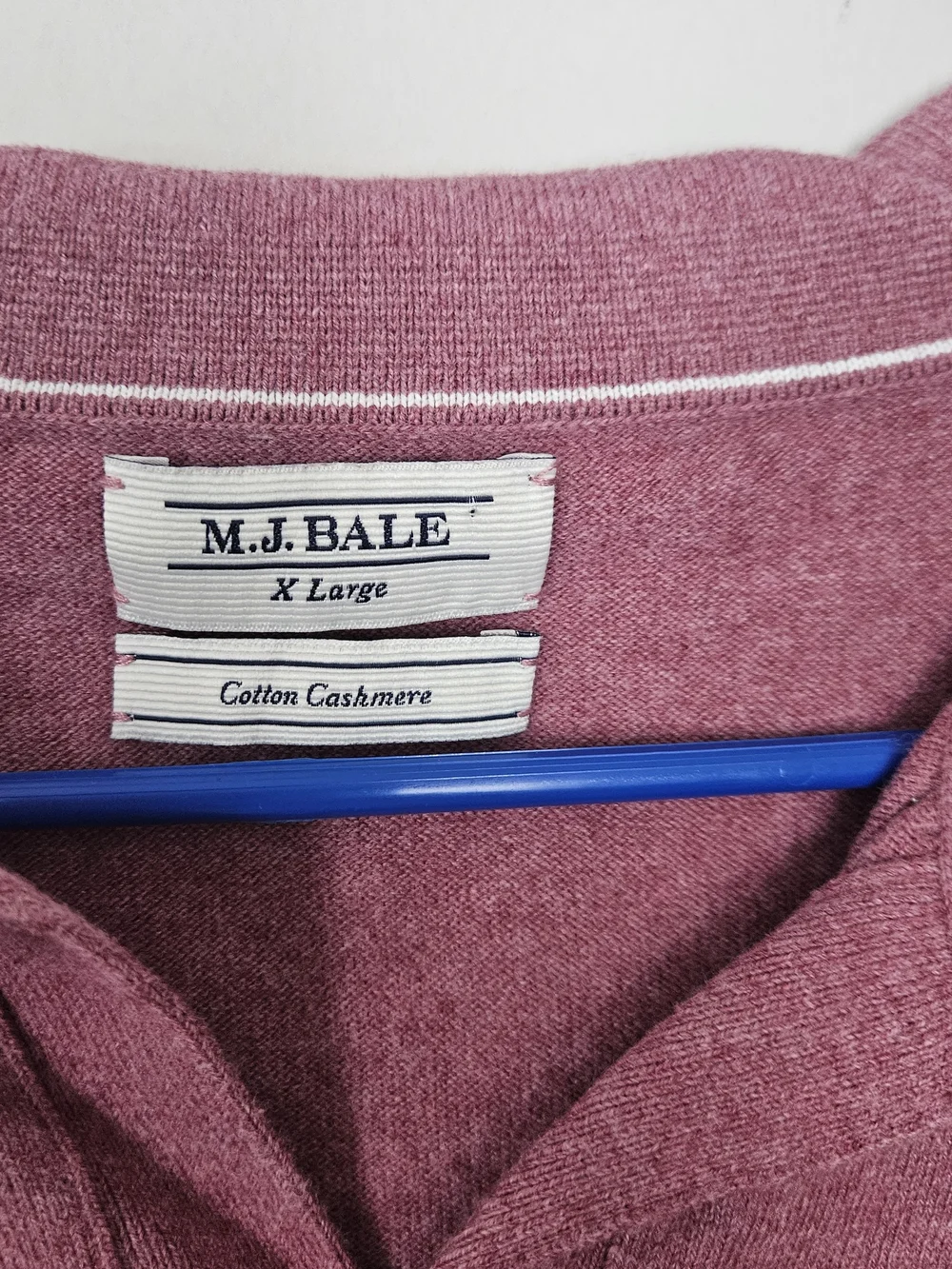 M.J. Bale Short Sleeve Polo in Heathered Rose Size XL